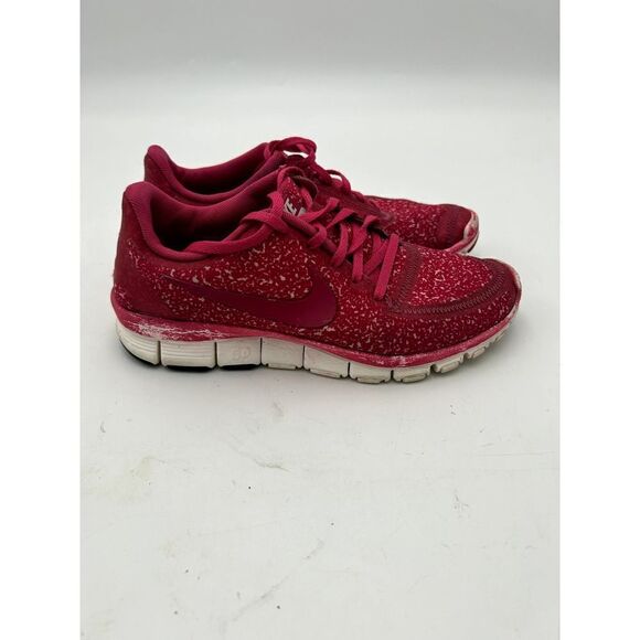Nike Free 5.0 V4 Women's Running Shoes Size 6.5 Red/White - Picture 2 of 5